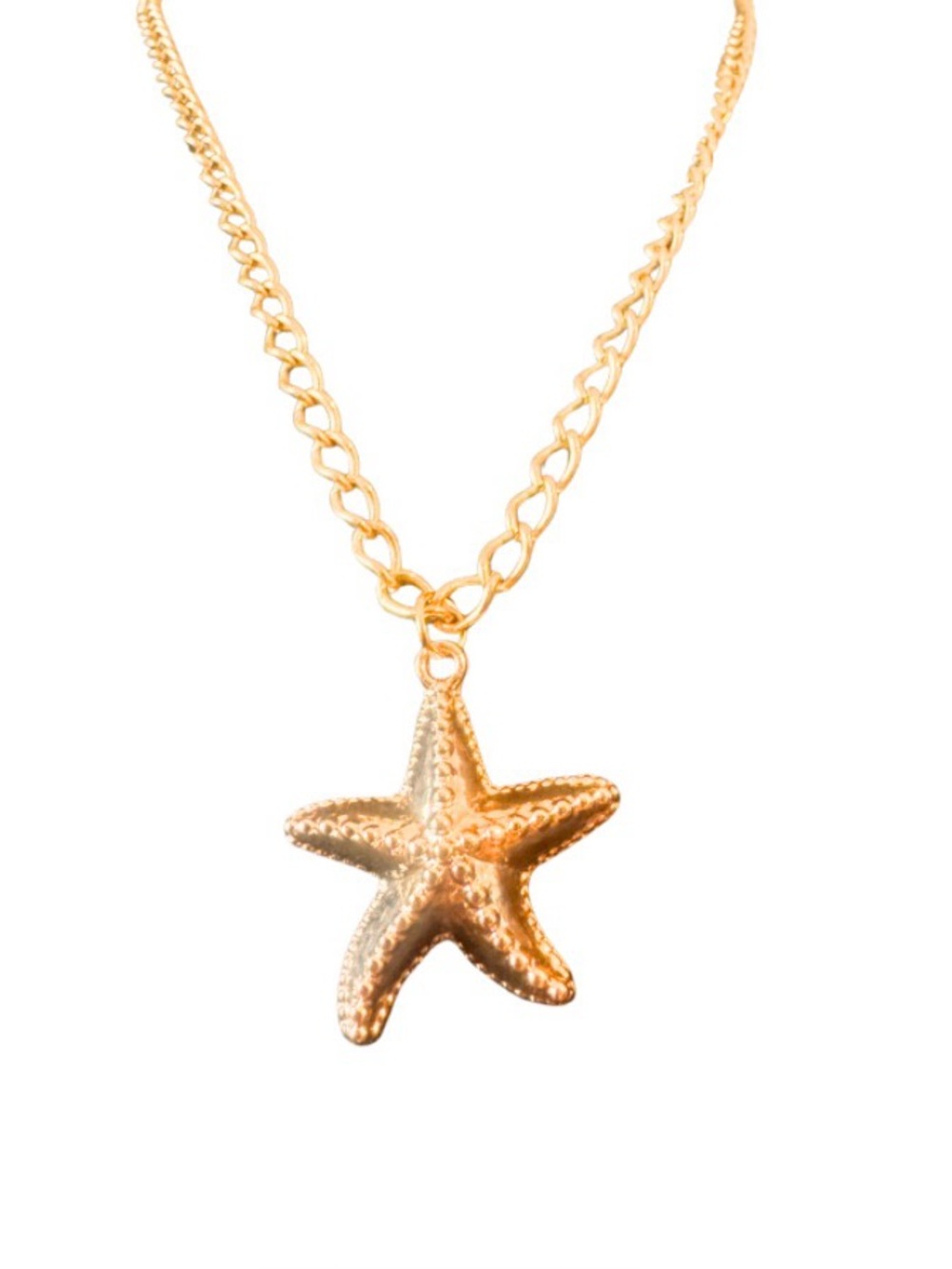 Gold Starfish Pendant Necklace